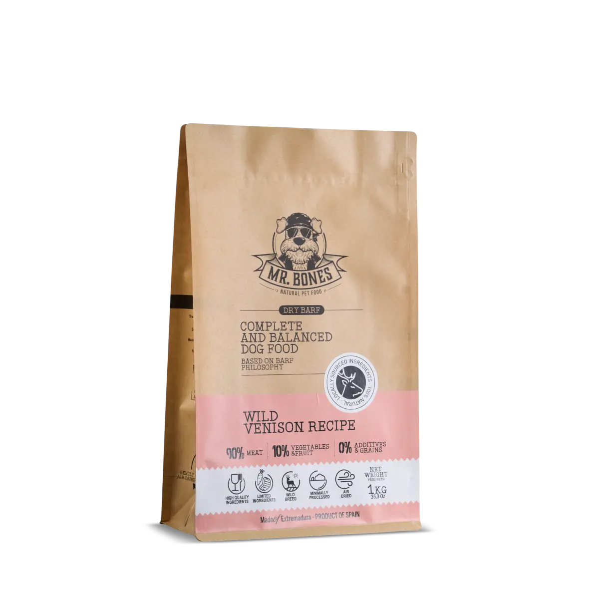 Mr. Bones AIR-DRIED FOOD с еленско – натурална сушена храна за кучета 450 g