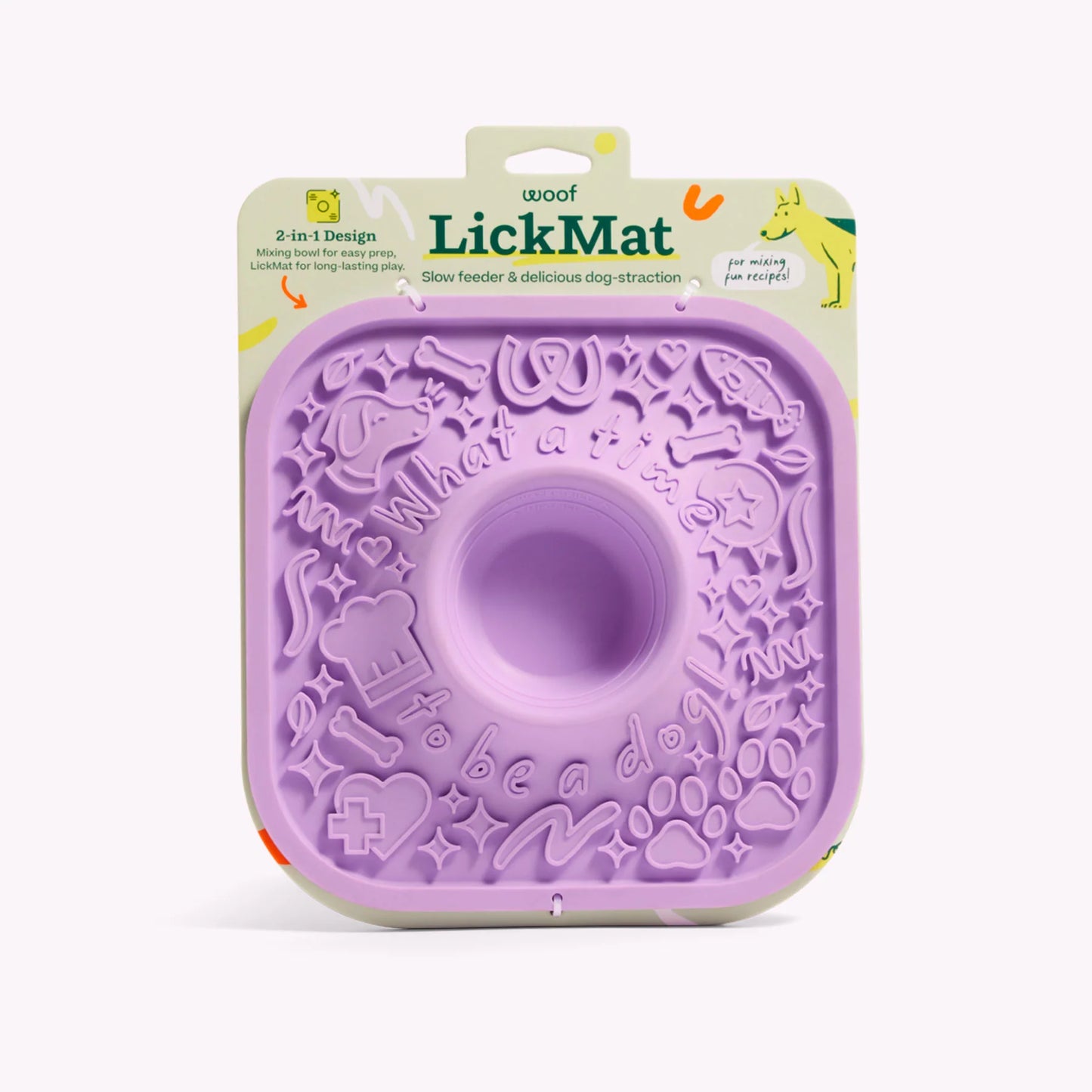 Wolff Lick Mat – Подложка за бавно хранене за кучета | лилаво
