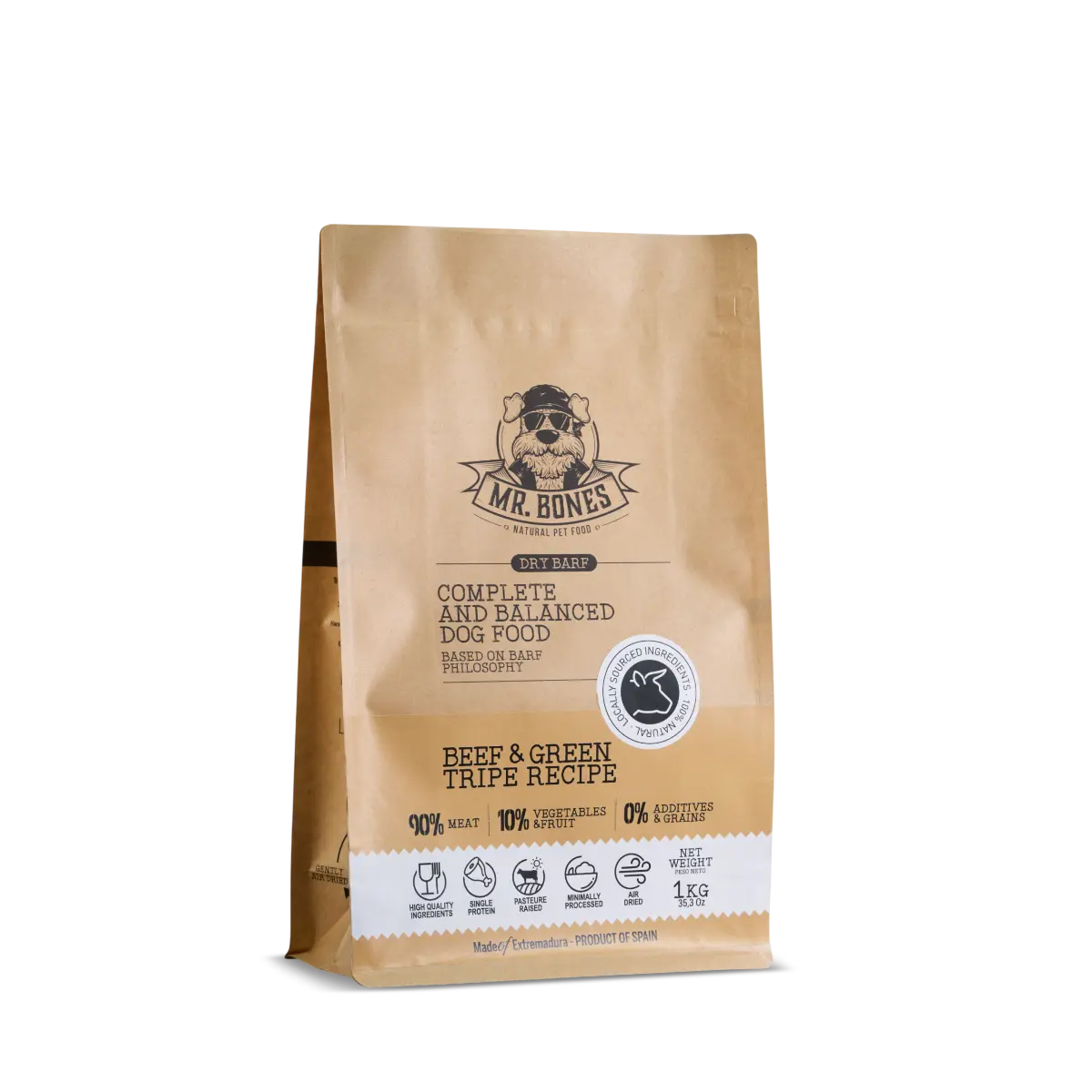 Mr. Bones AIR-DRIED FOOD с говеждо – натурална сушена храна за кучета 450 g