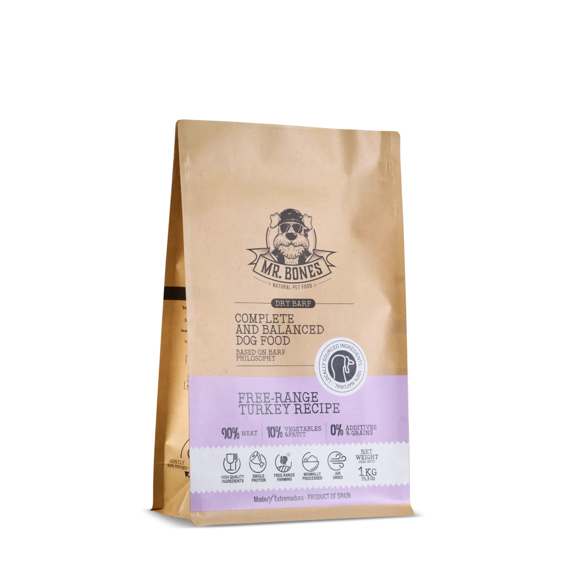 Mr. Bones AIR-DRIED FOOD с пуешко – натурална сушена храна за кучета 450 g