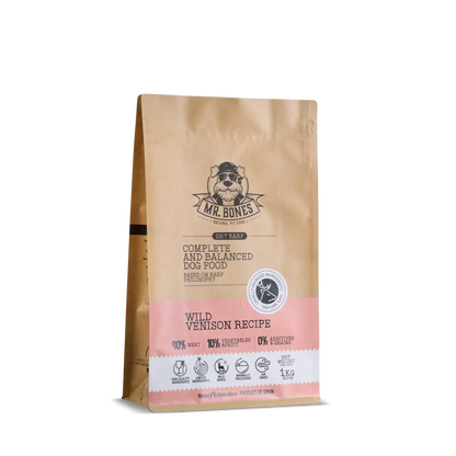 Mr. Bones AIR-DRIED FOOD с еленско – натурална сушена храна за кучета 450 g