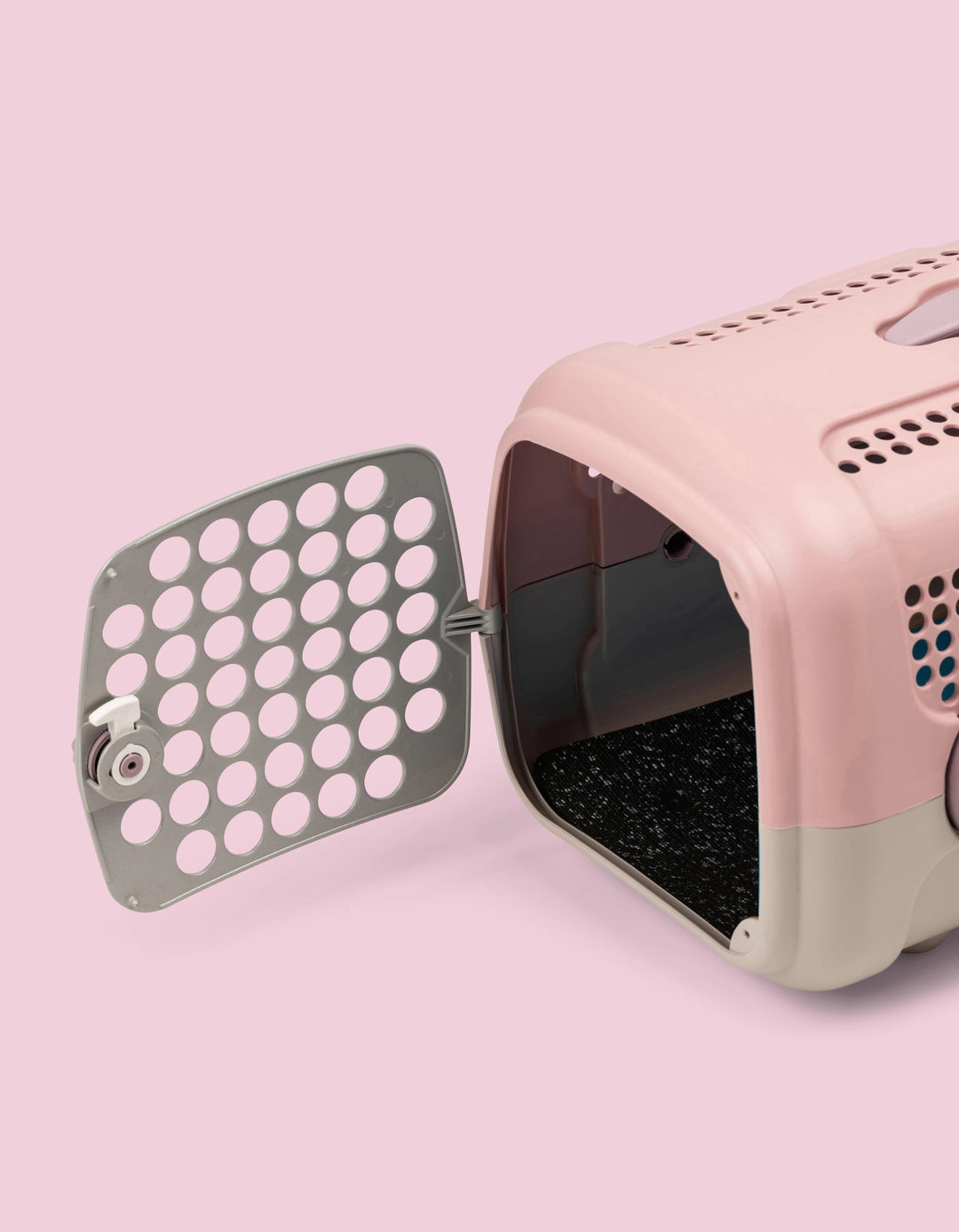 United Pets – A.U.T.O. Rigid Carrier with Hygienic Mat – Pink/Turtledove Твърд транспортен бокс за кучета и котки с хигиенична постелка