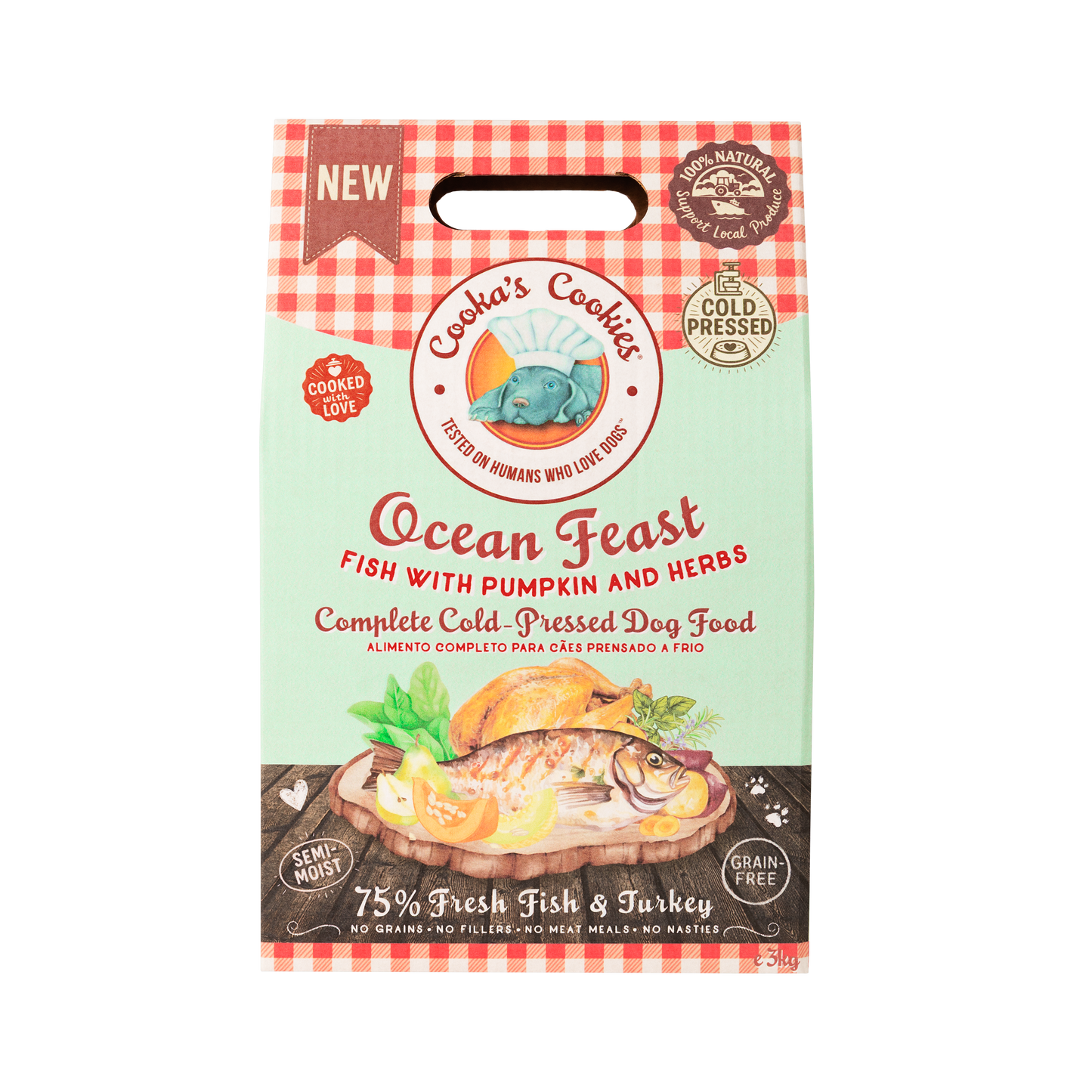 Студено пресована храна за кучета Ocean Feast - Cooka's Cookies