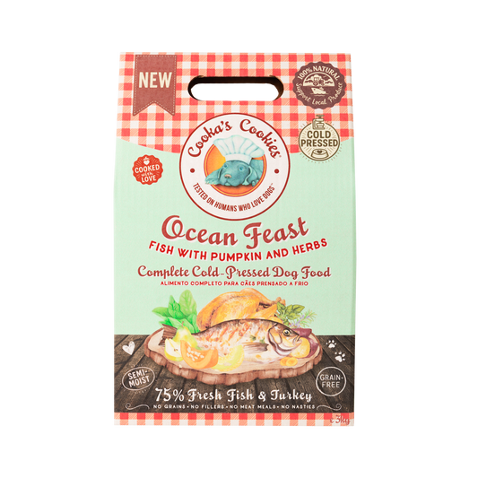 Студено пресована храна за кучета Ocean Feast - Cooka's Cookies