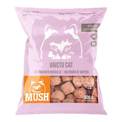 MUSH Vaisto Cat PINK Меню за котки с пилешко и свинско месо 800 гр.