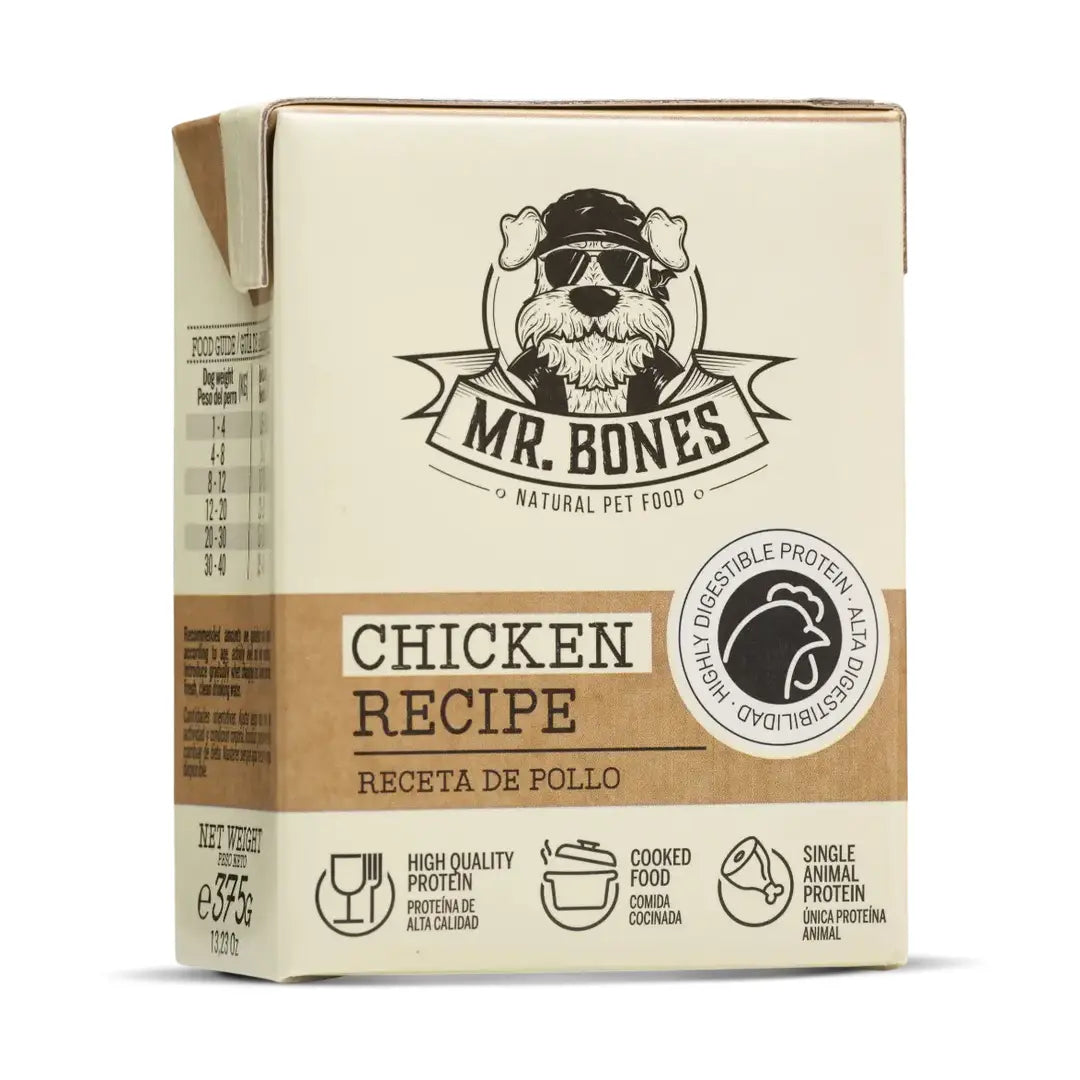 Mr. Bones Готвена храна за кучета с пилешко – Chicken Recipe (375 г)
