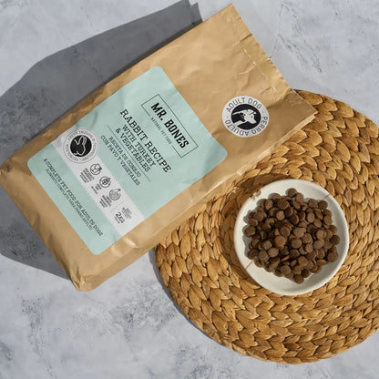 Суха храна за кучета без зърнени култури – Рецепта със заек и зеленчуци MR. BONES