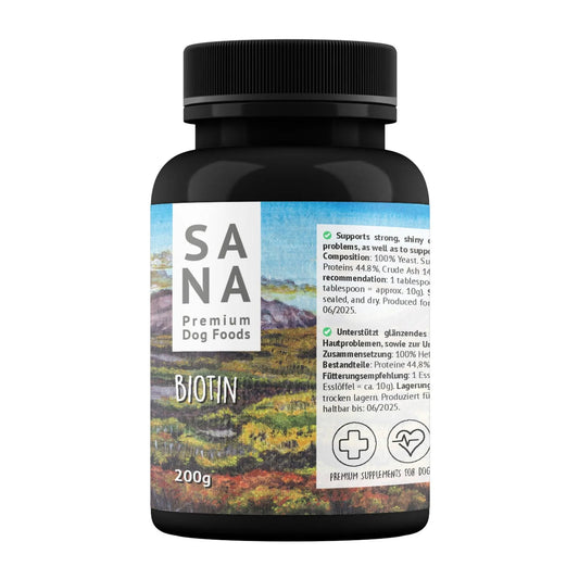 SANA Biotin 200 г – за здрава кожа, гъста и блестяща козина при кучета