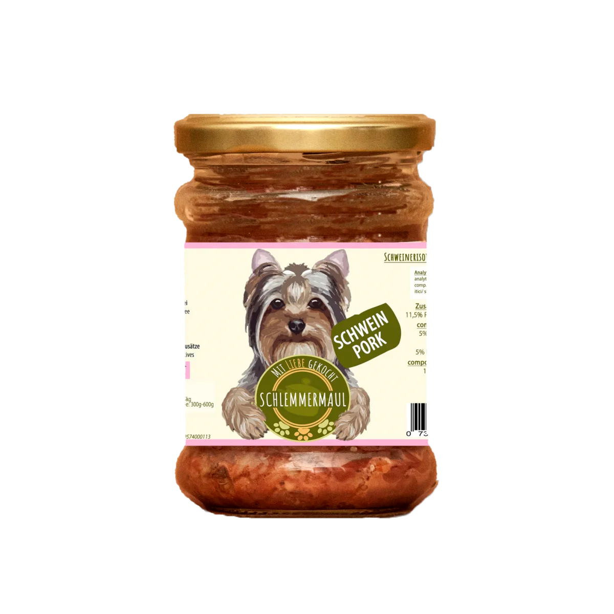 Schlemmermaul Schweinerisotto – пълноценна мокра храна за кучета със свинско, 200 г