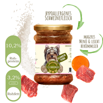 Schlemmermaul Schweinerisotto – пълноценна мокра храна за кучета със свинско, 200 г