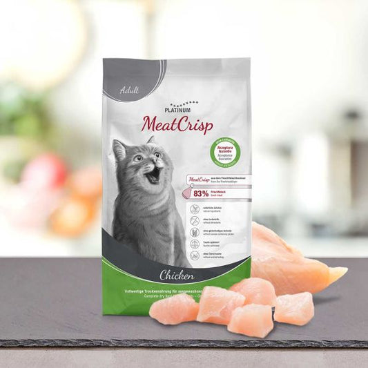 Пълноценна суха храна за котки Platinum MeatCrisp Adult Chicken 400г