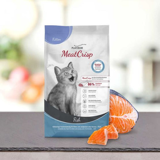 Пълноценна суха храна за подрастващи котенца Platinum MeatCrisp Kitten Fish 400г